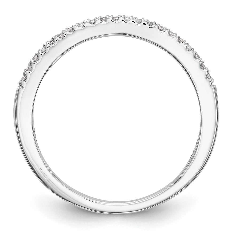 14K White Gold Real Diamond Band