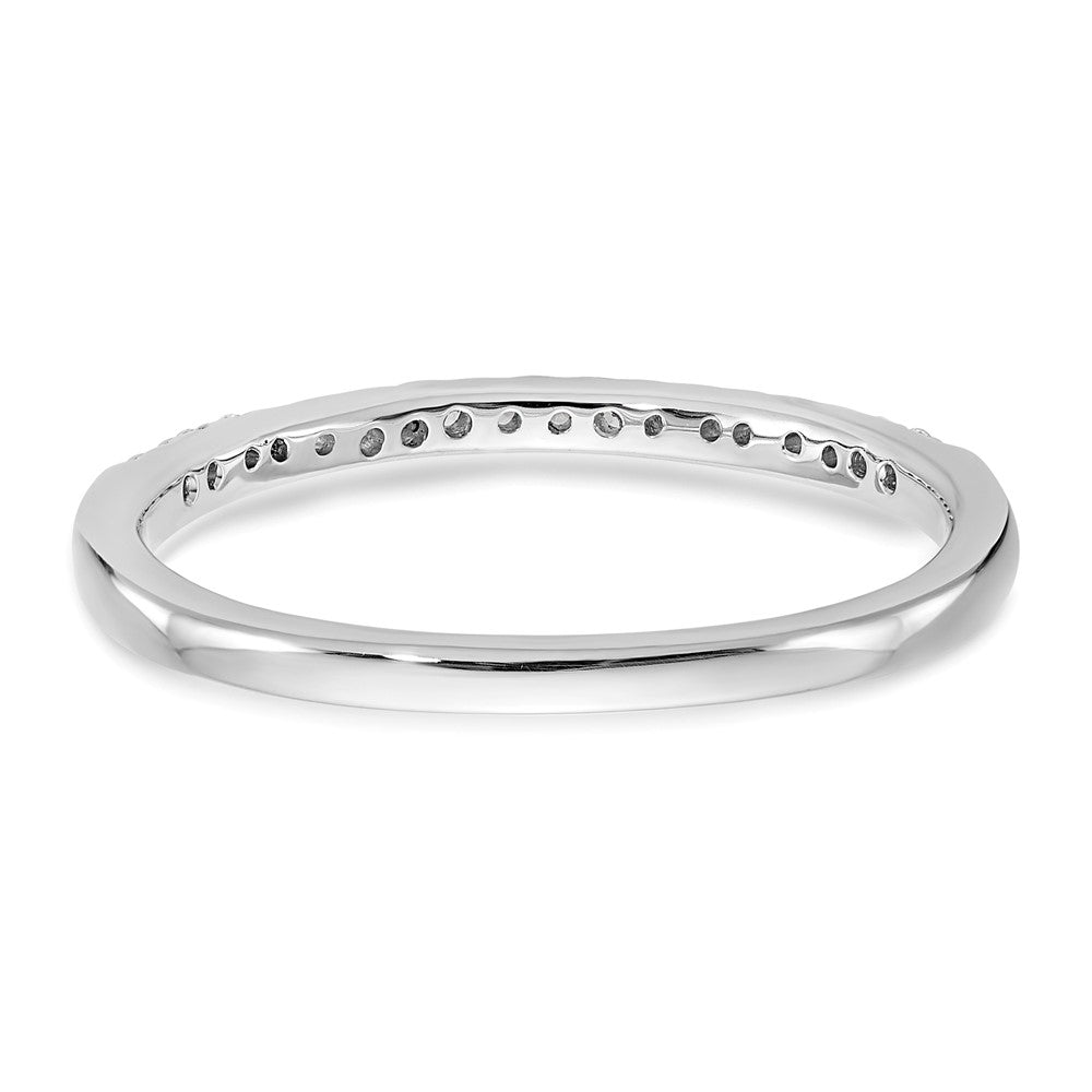 14K White Gold Real Diamond Band