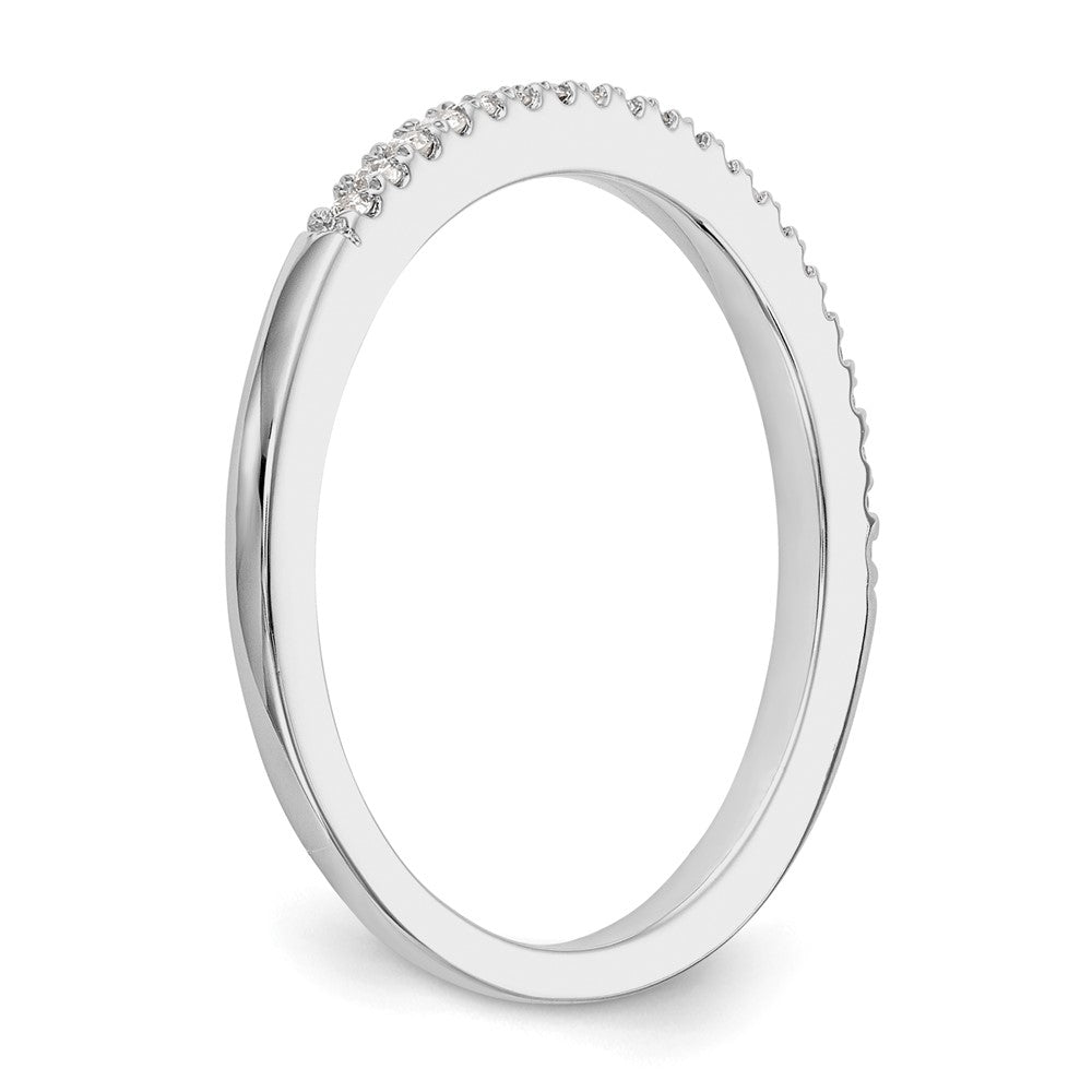 14K White Gold Real Diamond Band