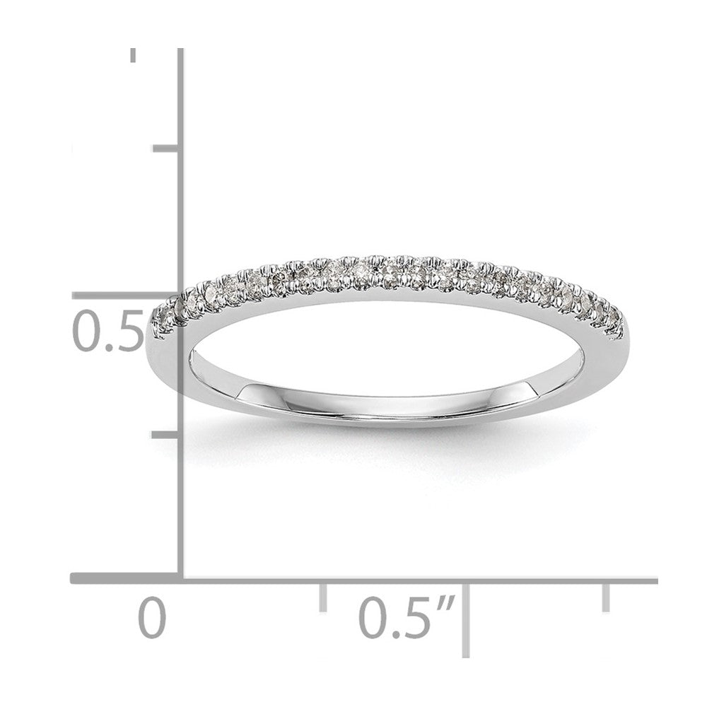 14K White Gold Real Diamond Band