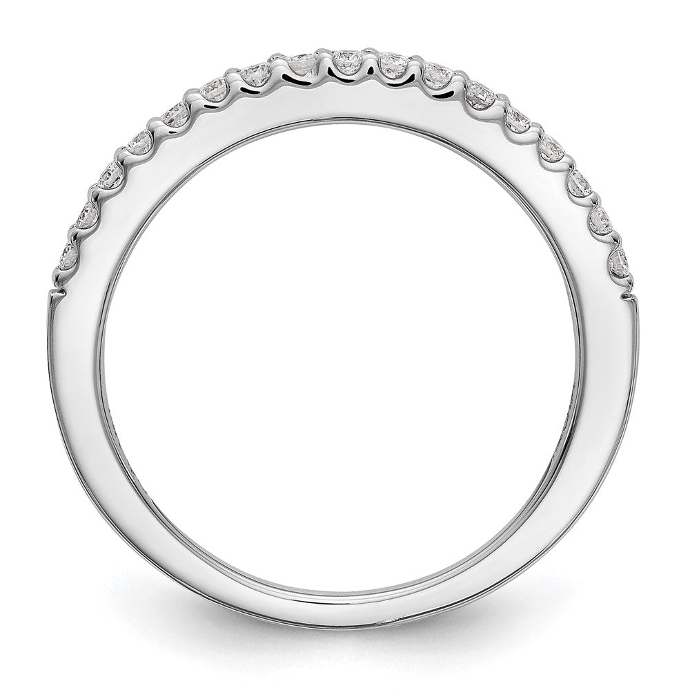 14K White Gold Real Diamond Band