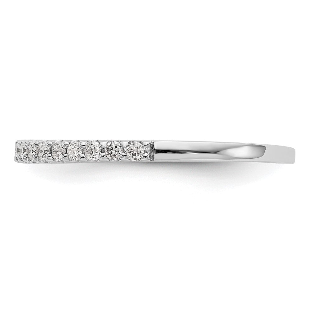 14K White Gold Real Diamond Band