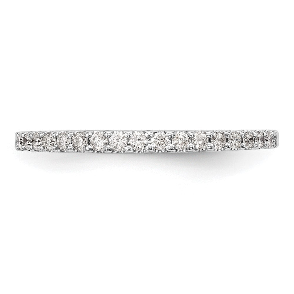 14K White Gold Real Diamond Band