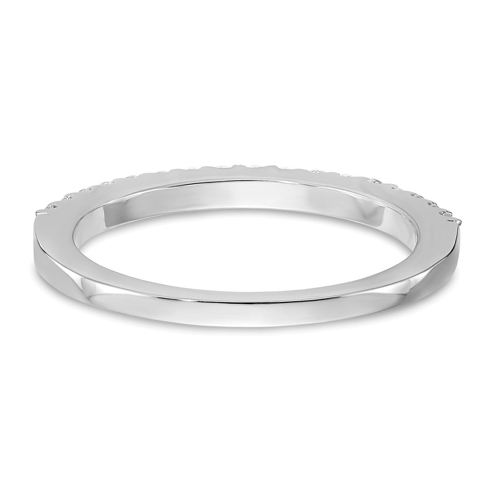 14K White Gold Real Diamond Band