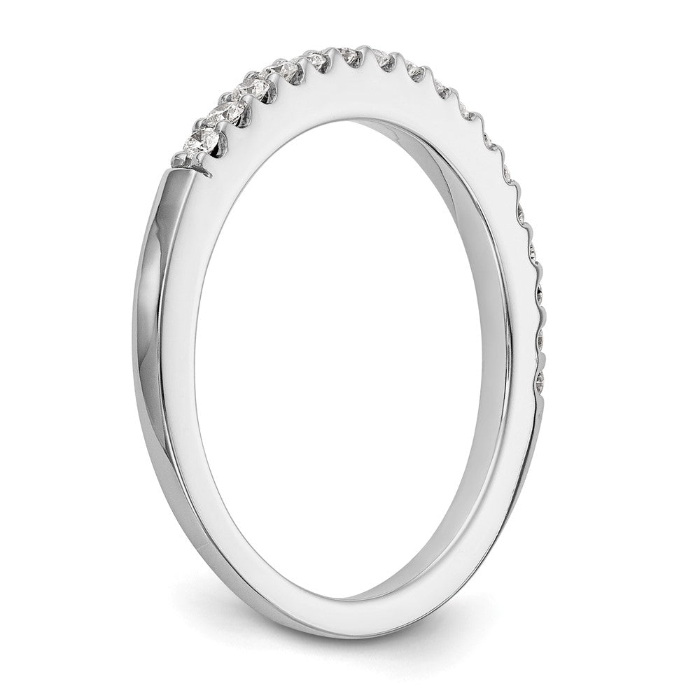 14K White Gold Real Diamond Band