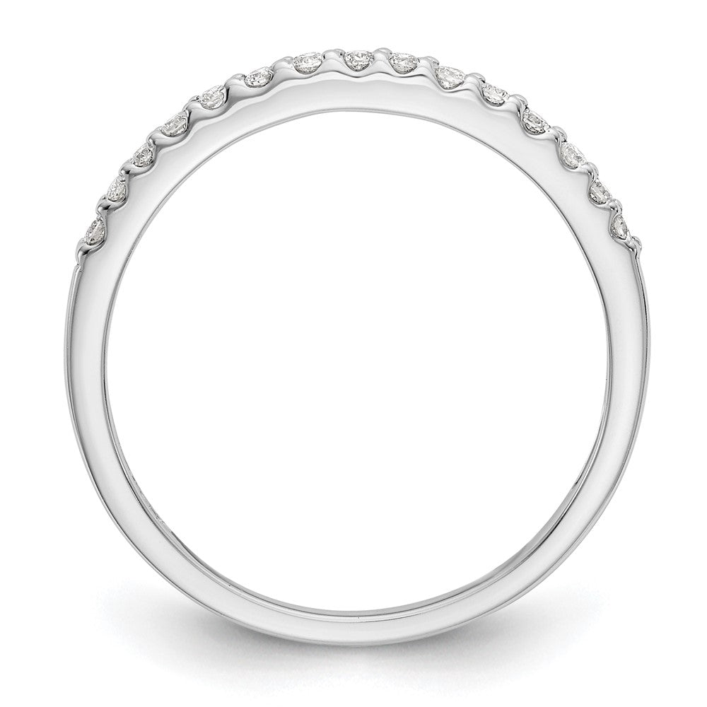 14K White Gold Real Diamond Band