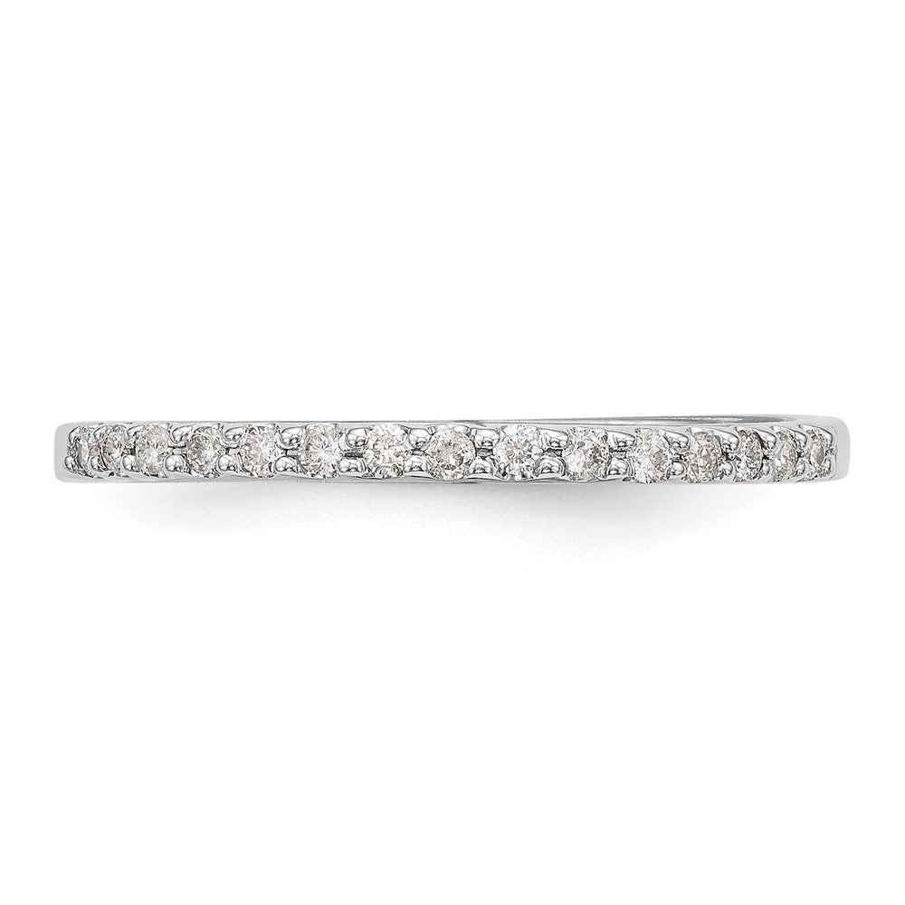 0.12ct. CZ Solid Real 14K White Gold Wedding Band Ring