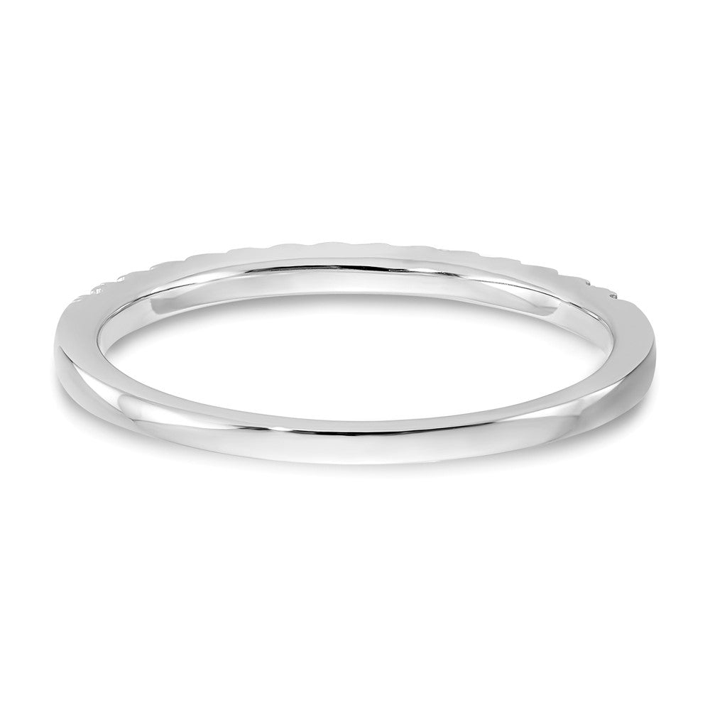 14K White Gold Real Diamond Band