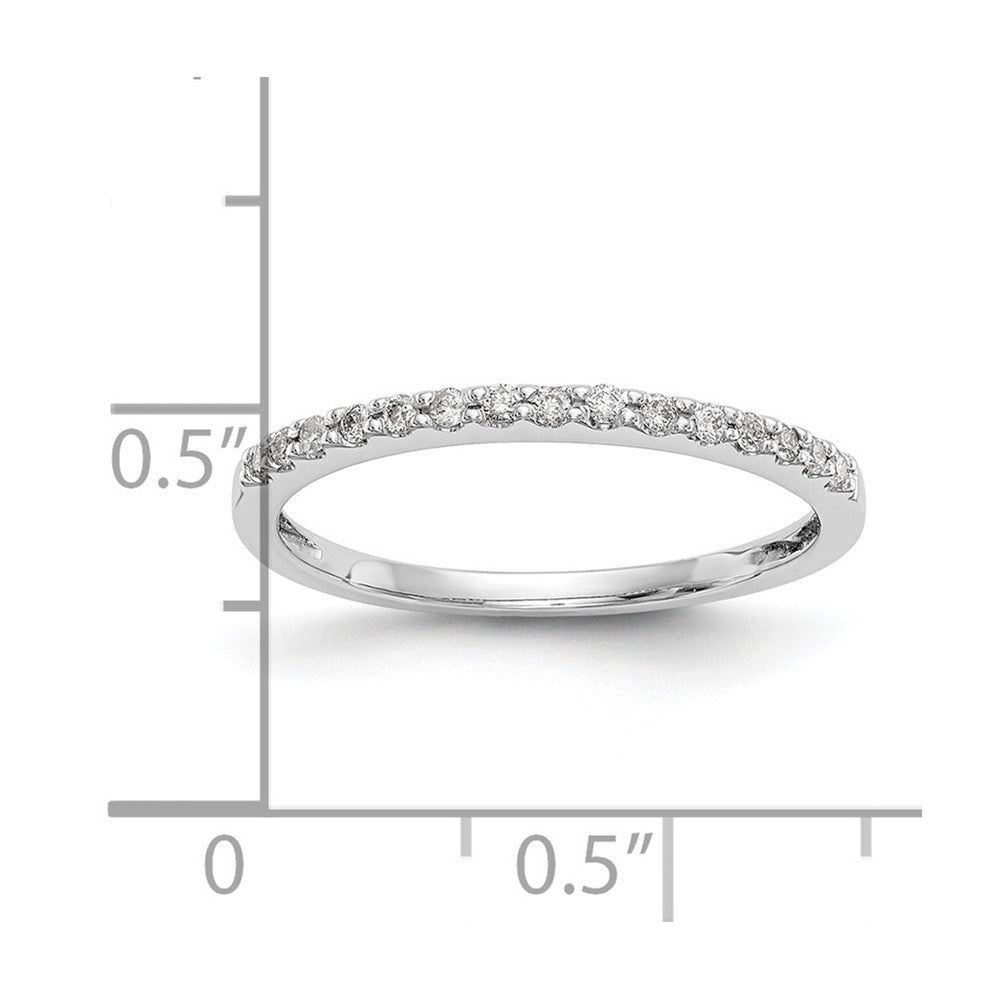 0.12ct. CZ Solid Real 14K White Gold Wedding Band Ring