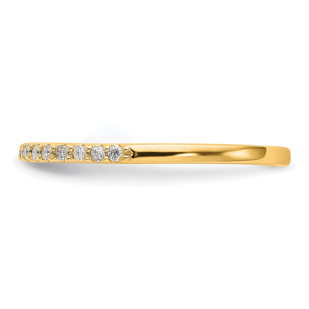 0.12ct. CZ Solid Real 14K Yellow Gold Wedding Band Ring