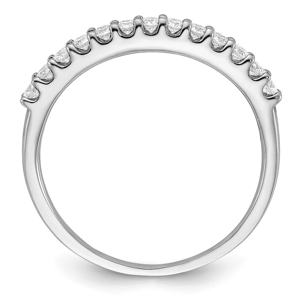 14K White Gold Real Diamond Band