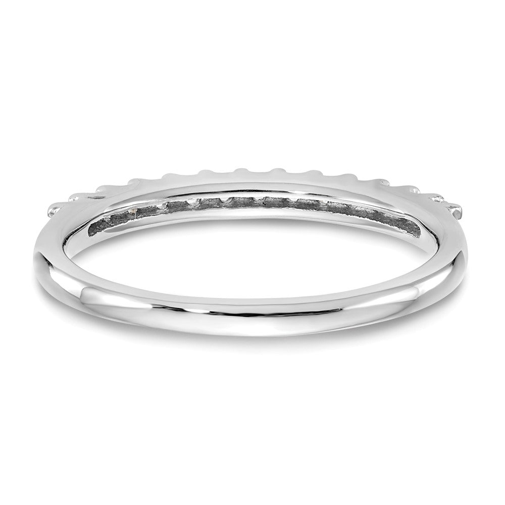 14K White Gold Real Diamond Band