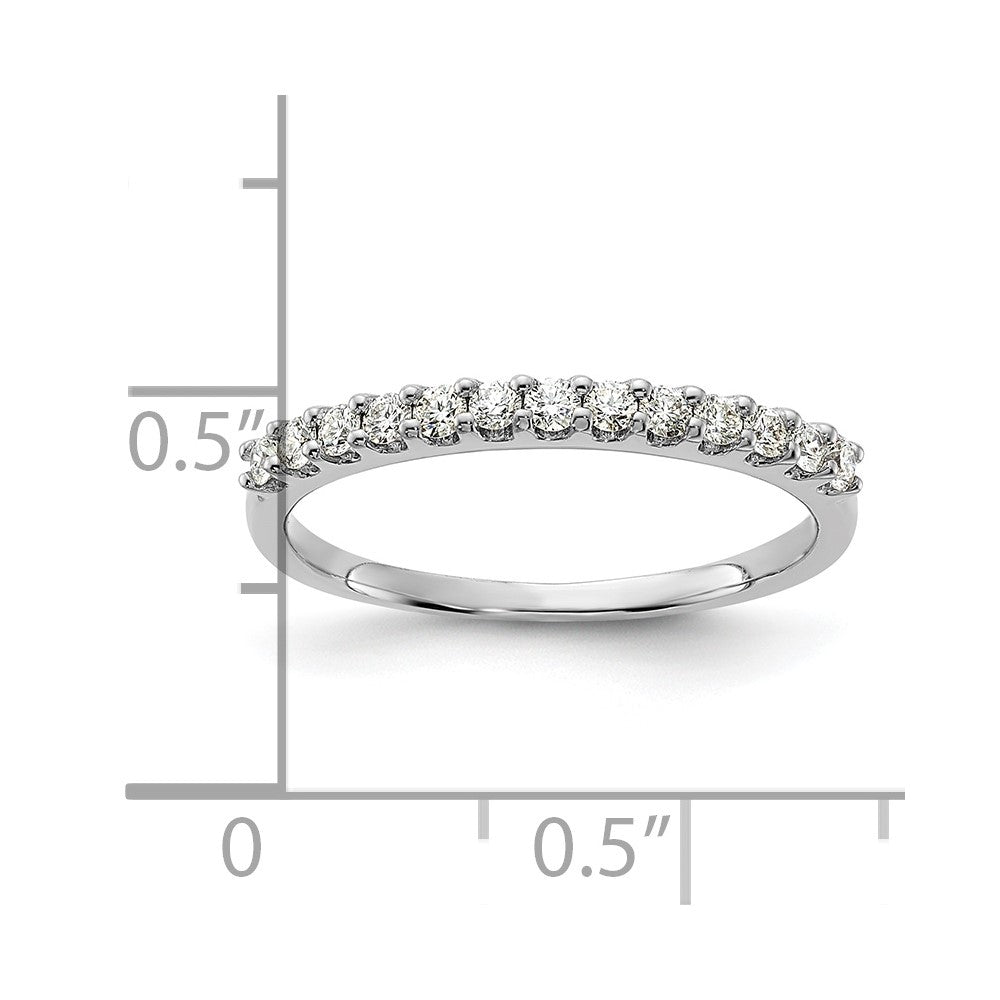 14K White Gold Real Diamond Band