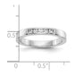 0.14ct. CZ Solid Real 14K White Gold 5-1.9mm Stone Channel Wedding Band Ring