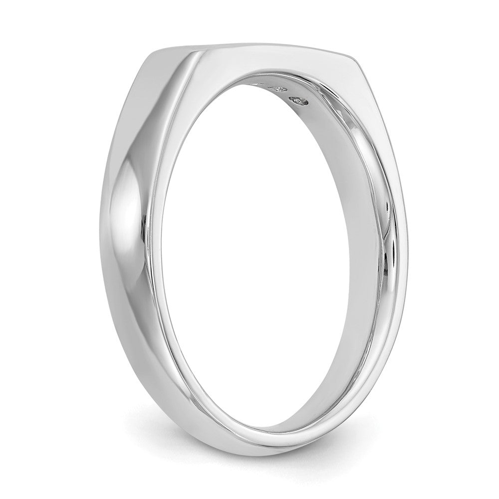 0.14ct. CZ Solid Real 14K White Gold 5-Stone Channel Wedding Band Ring