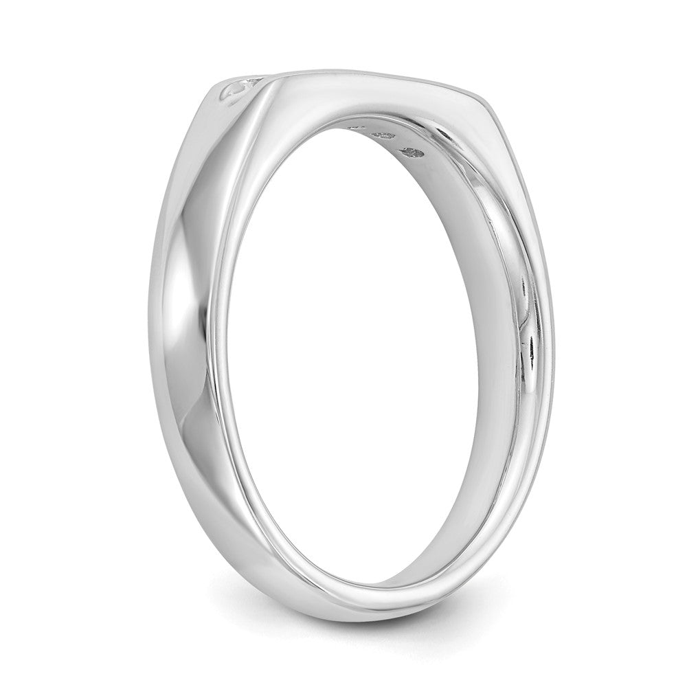 0.14ct. CZ Solid Real 14K White Gold 5-Stone Channel Wedding Band Ring