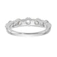 1.00ct. CZ Solid Real 14K White Gold 5-Stone Wedding Band Ring