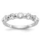1.00ct. CZ Solid Real 14K White Gold 5-Stone Wedding Band Ring
