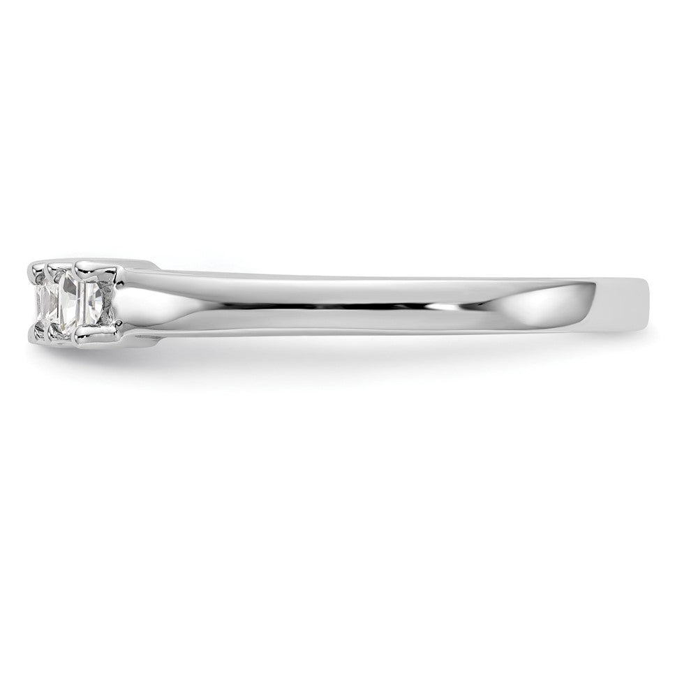 14K White Gold 5-Stone Real Diamond Band