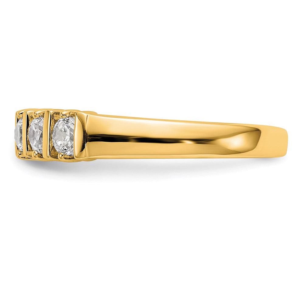 14K Yellow Gold 5-Stone Real Diamond Band