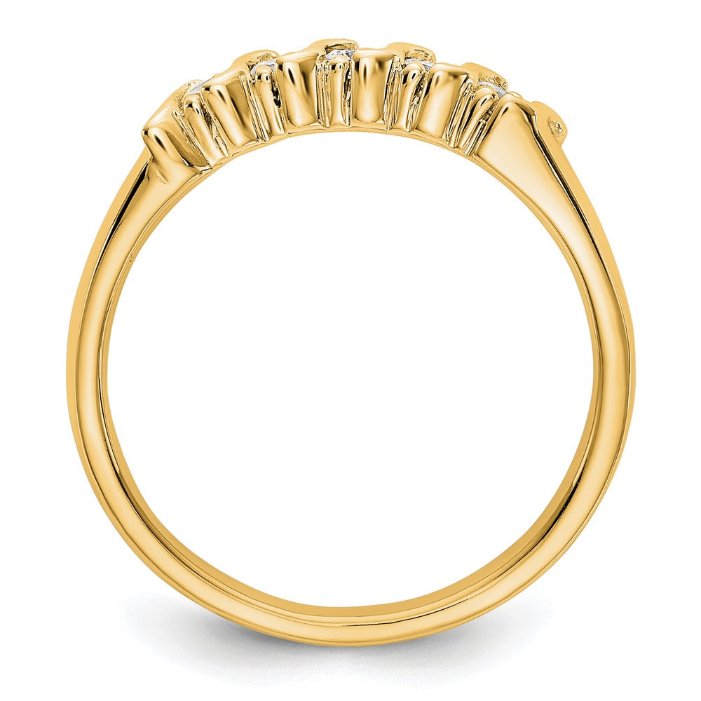 14K Yellow Gold Real Diamond Band