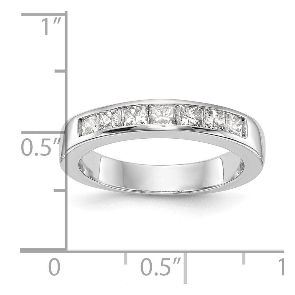 14K Yellow Gold 7-Stone Real Diamond Channel Band