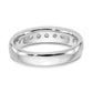 0.63ct. CZ Solid Real 14K White Gold 9-Stone Channel Wedding Band Ring