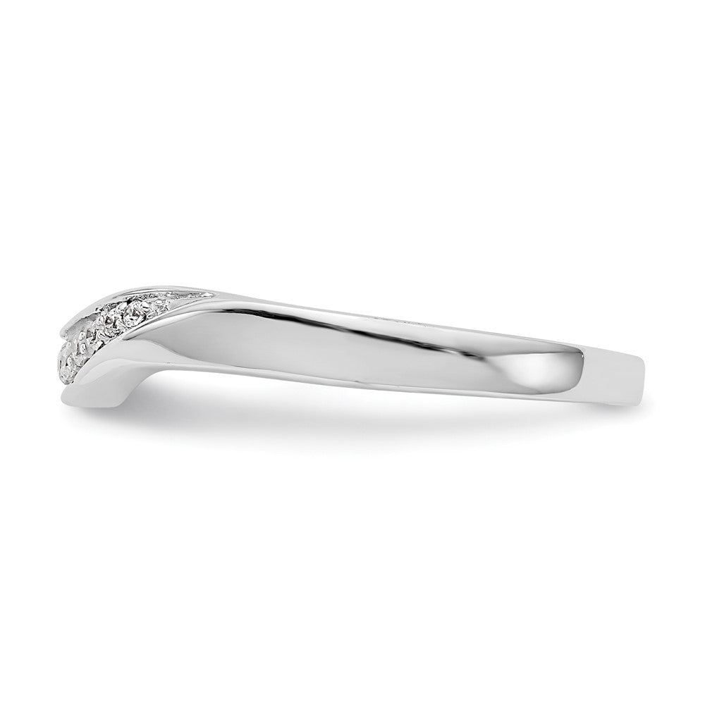 14K White Gold Real Diamond Band