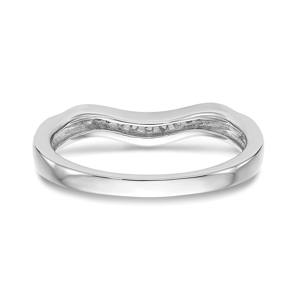 14K White Gold Real Diamond Band