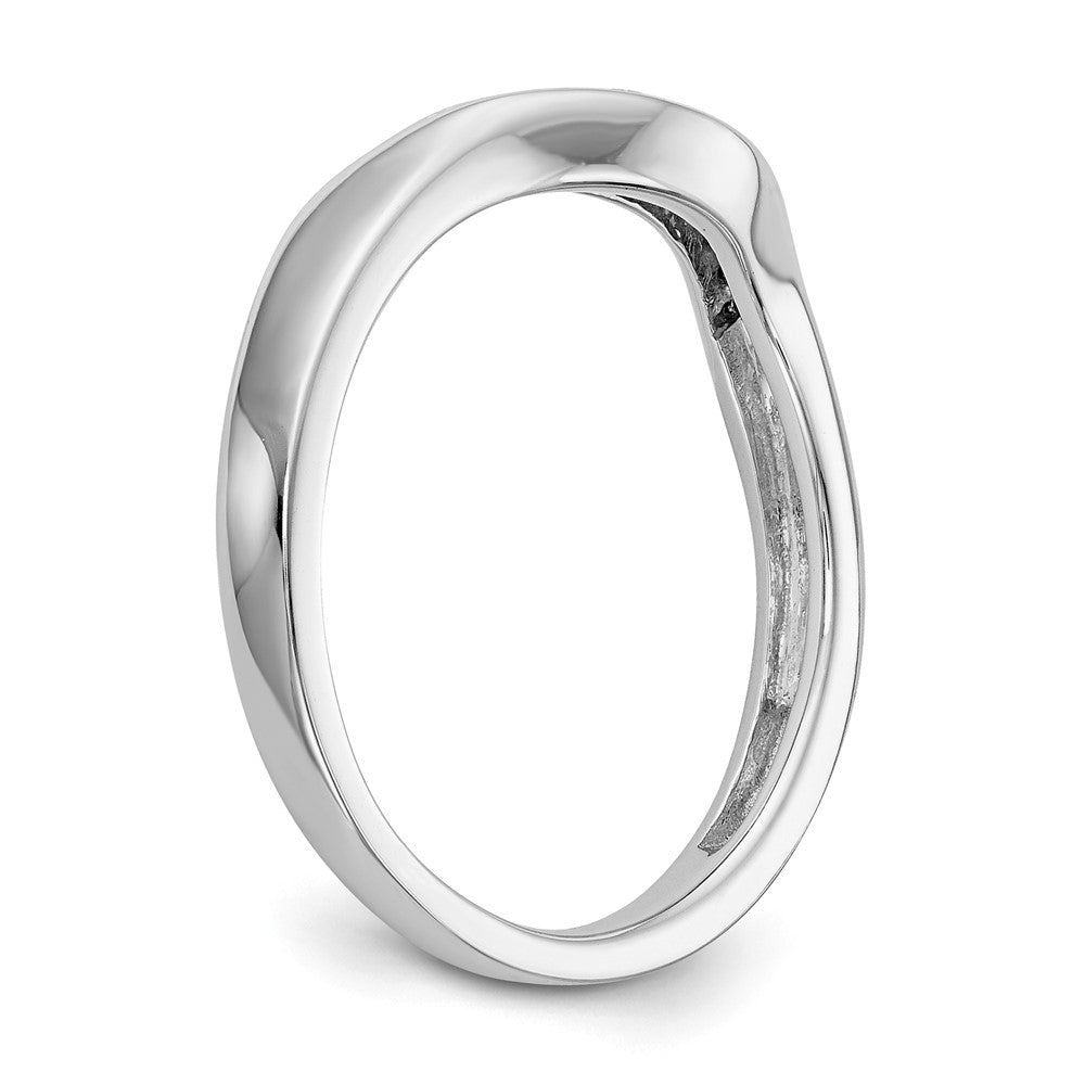 14K White Gold Real Diamond Band