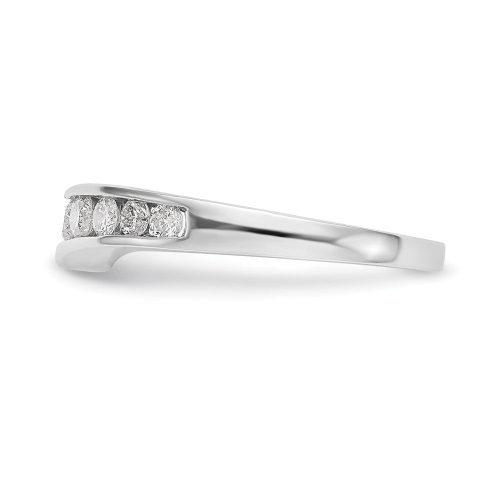 14K White Gold Real Diamond Band