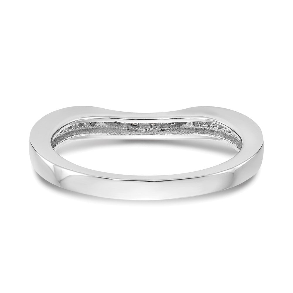 14K White Gold Real Diamond Band