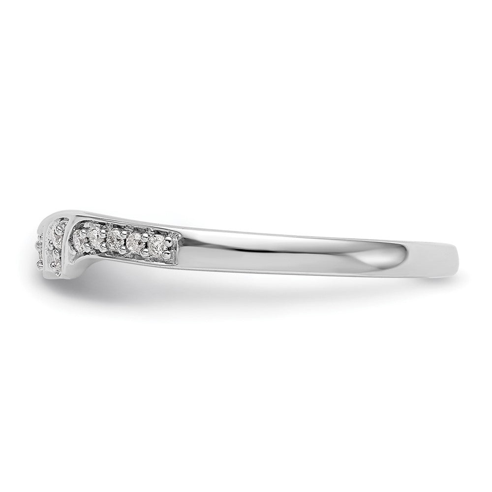 0.10ct. CZ Solid Real 14K White Gold Wedding Band Ring