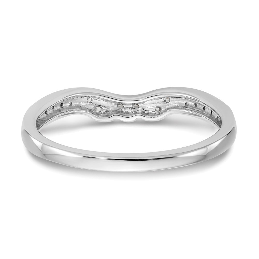 0.10ct. CZ Solid Real 14K White Gold Wedding Band Ring