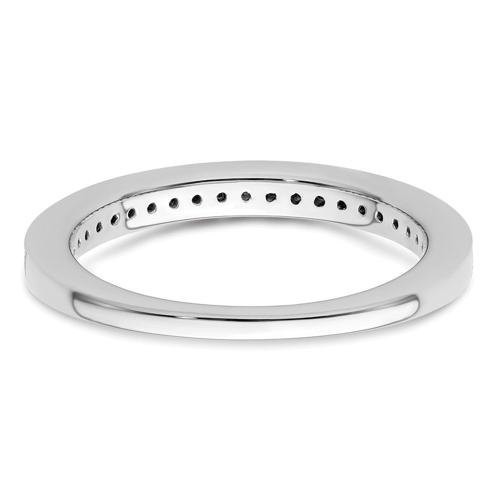 14K White Gold Real Diamond Band