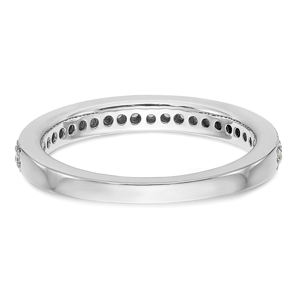 14K White Gold Real Diamond Band