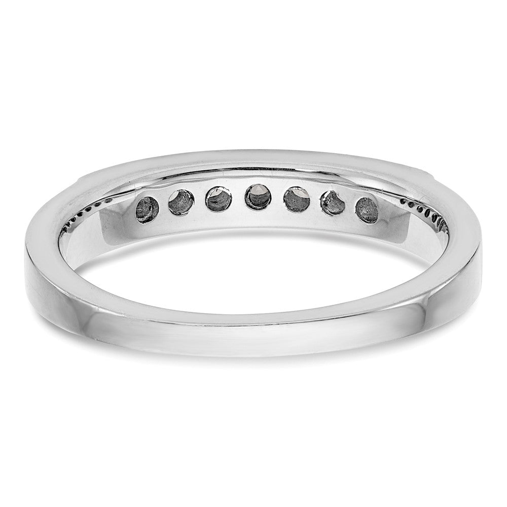 14K White Gold Real Diamond Band