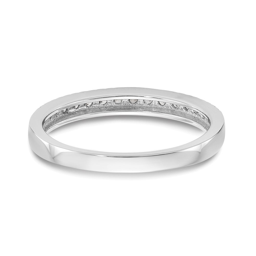 14K White Gold Real Diamond Band