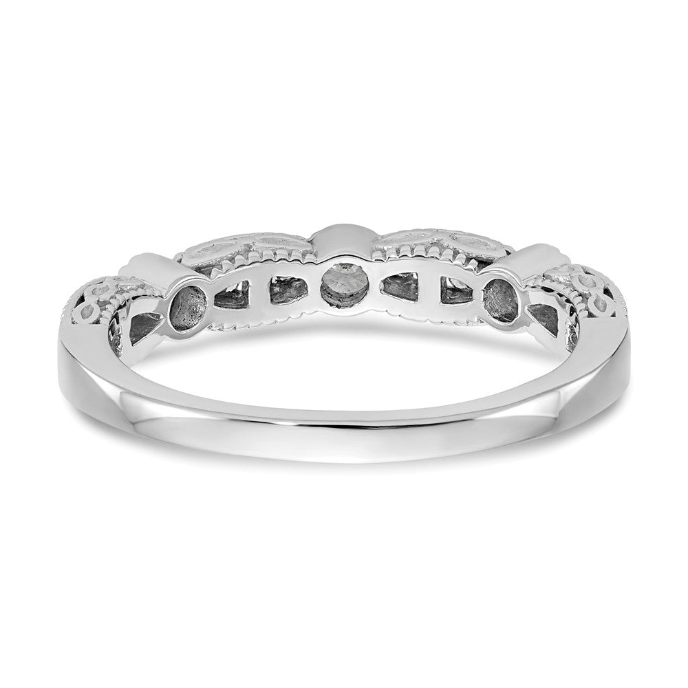 14K White Gold Real Diamond Band