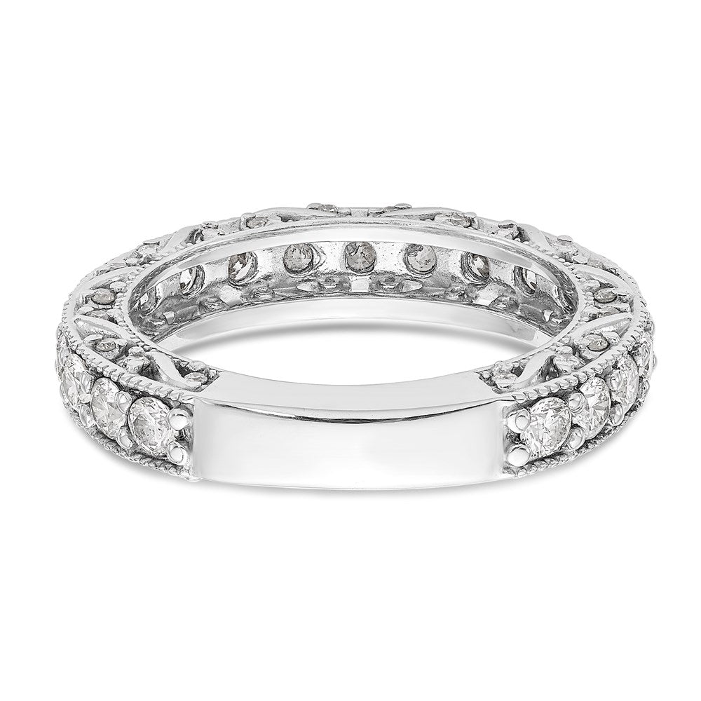 14K White Gold Real Diamond Band