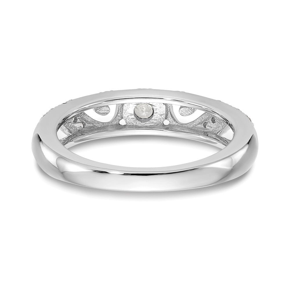 0.12ct. CZ Solid Real 14K White Gold Wedding Band Ring