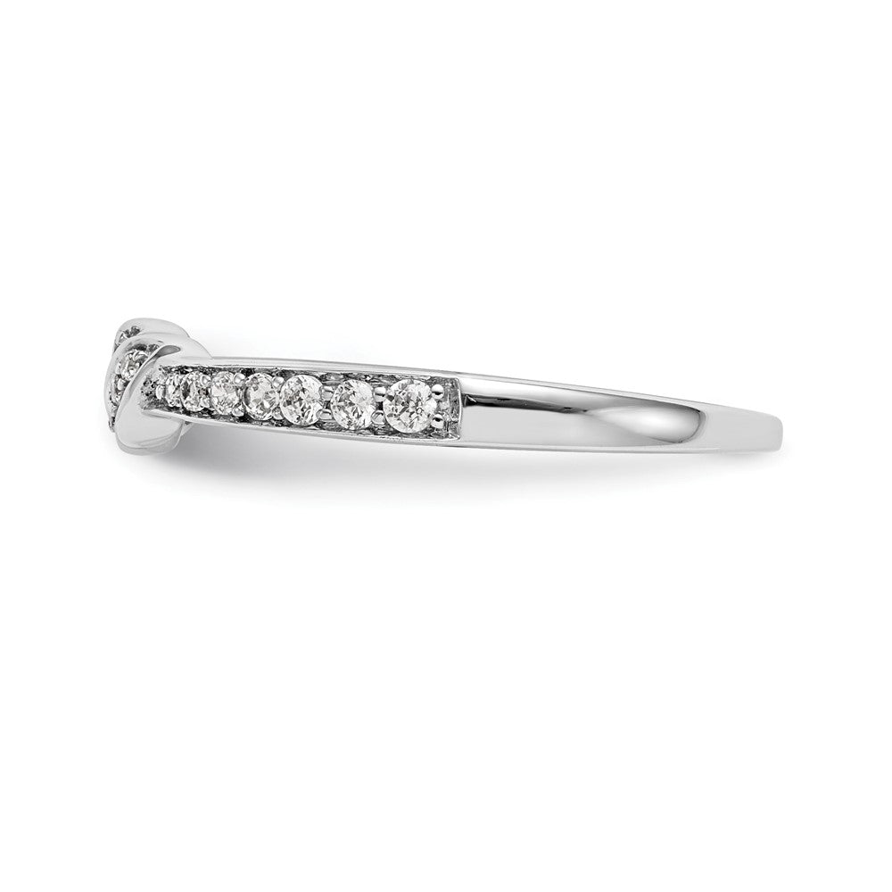 14K White Gold Real Diamond Band