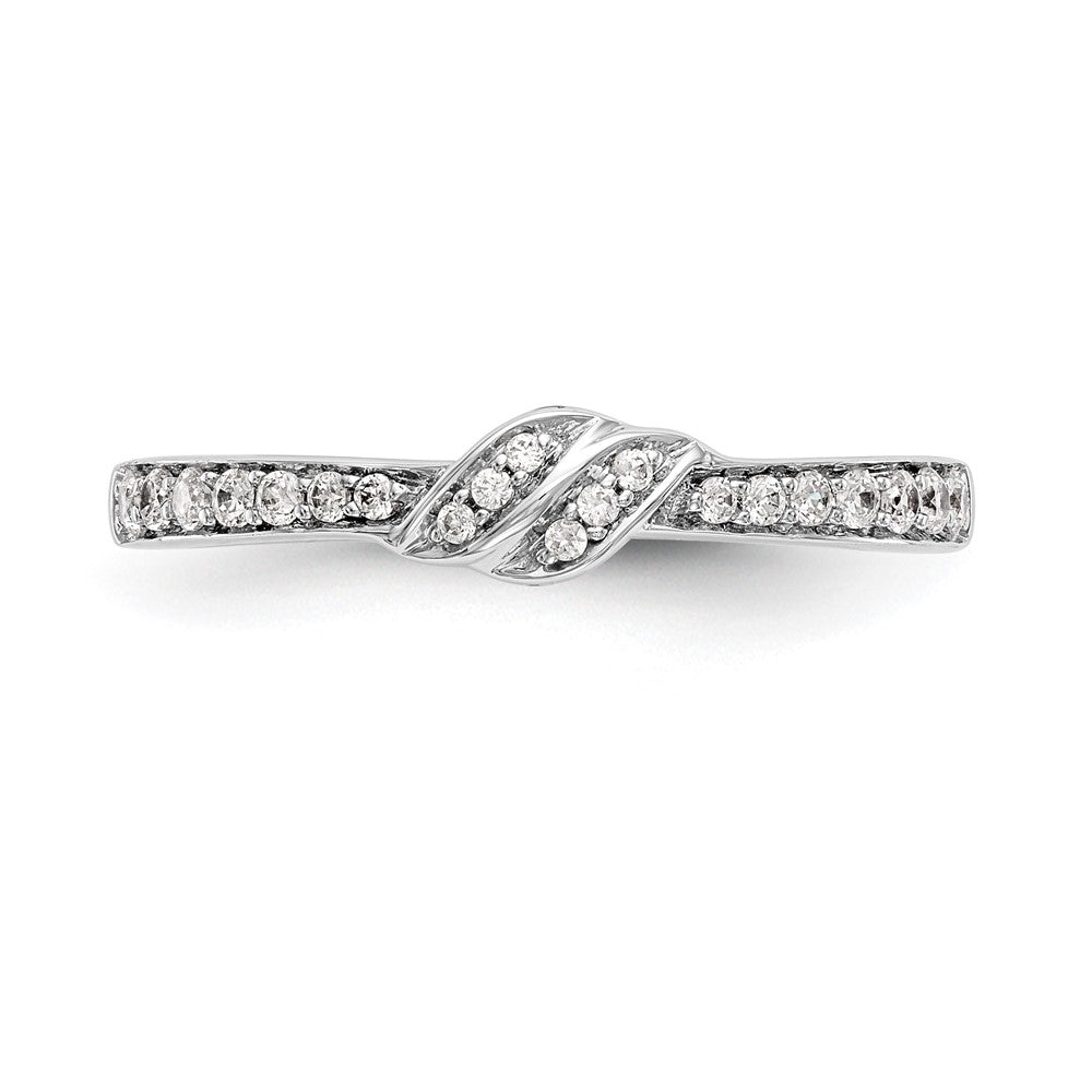 14K White Gold Real Diamond Band