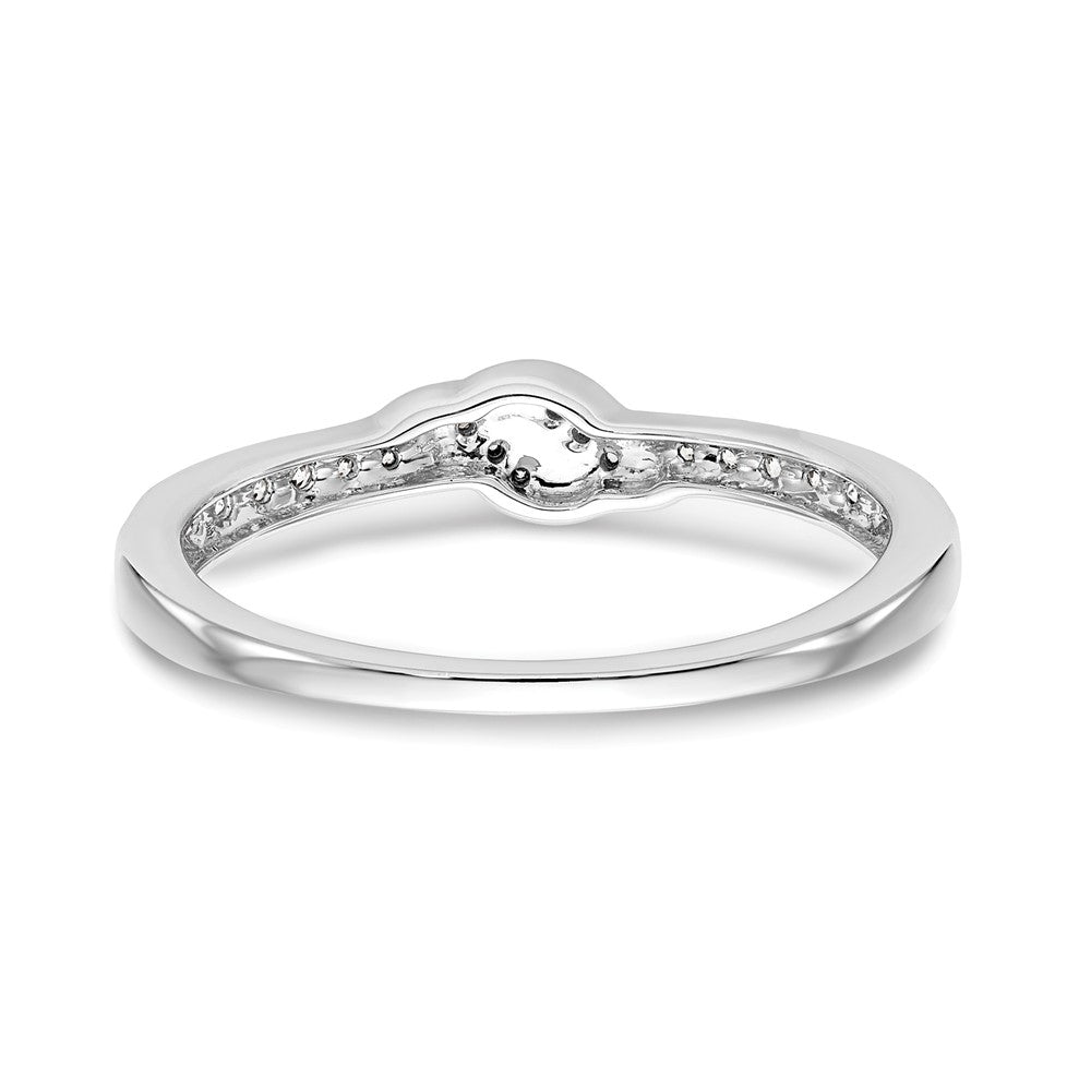 14K White Gold Real Diamond Band