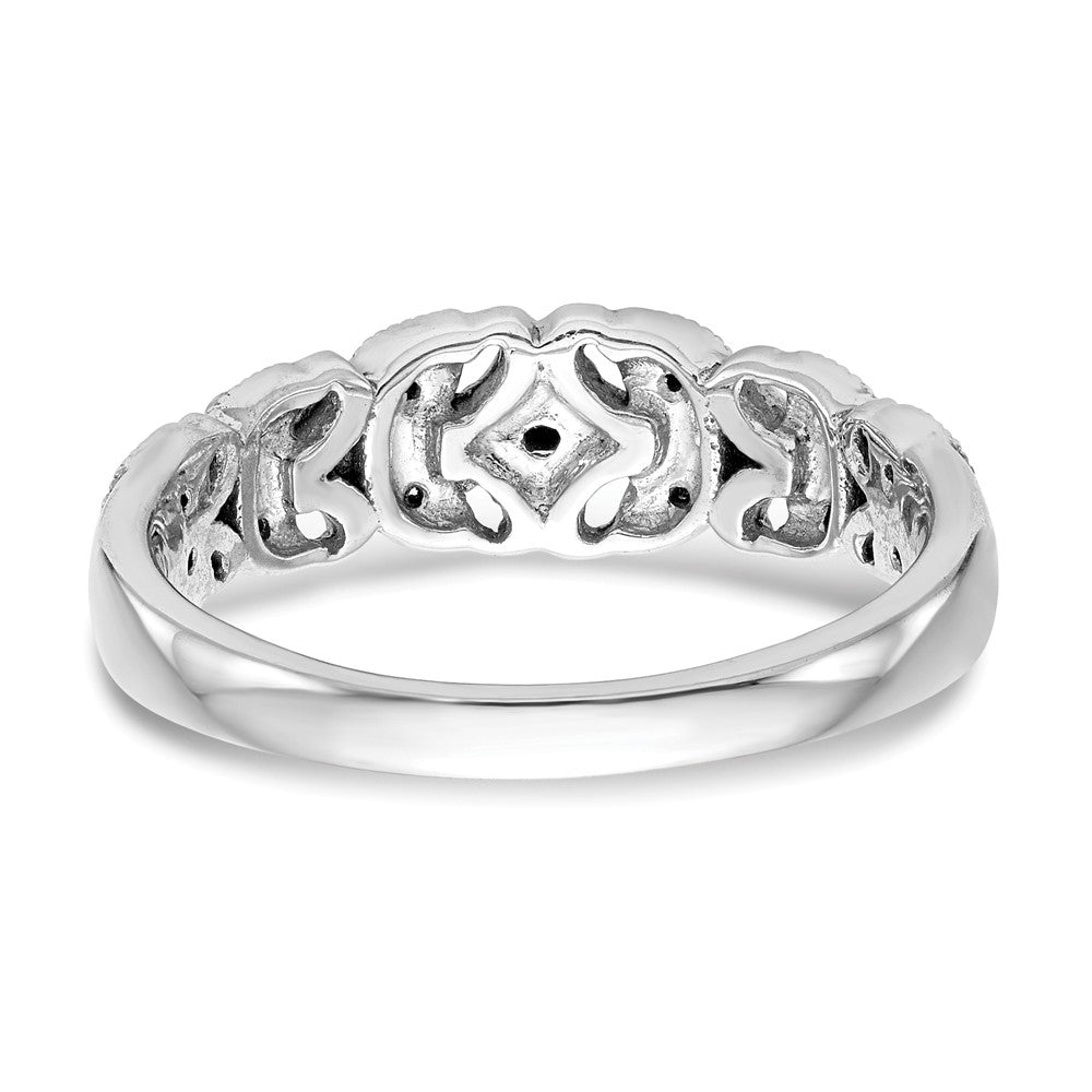 0.10ct. CZ Solid Real 14K White Gold Wedding Band Ring