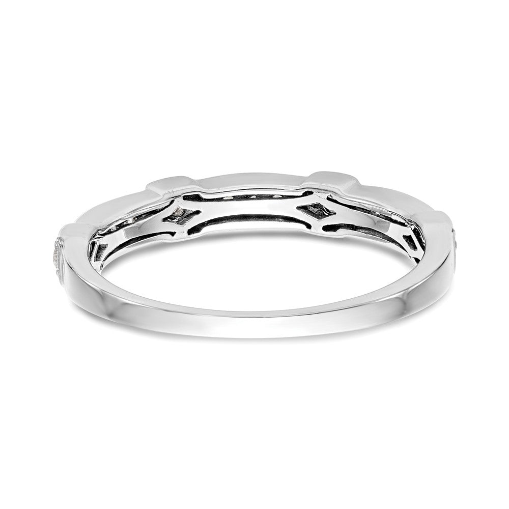 14K White Gold Real Diamond Band