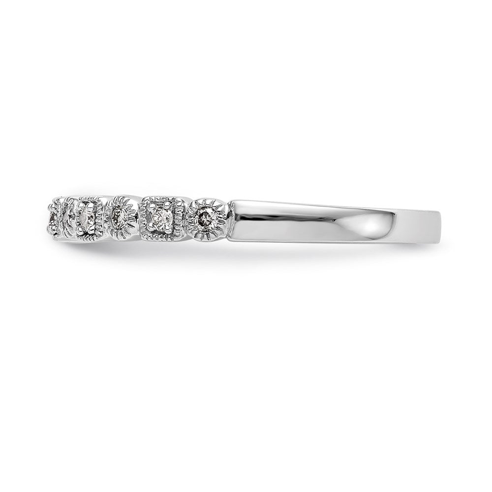 14k White Gold Diamond Band