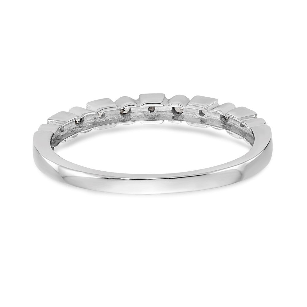 14K White Gold Real Diamond Band