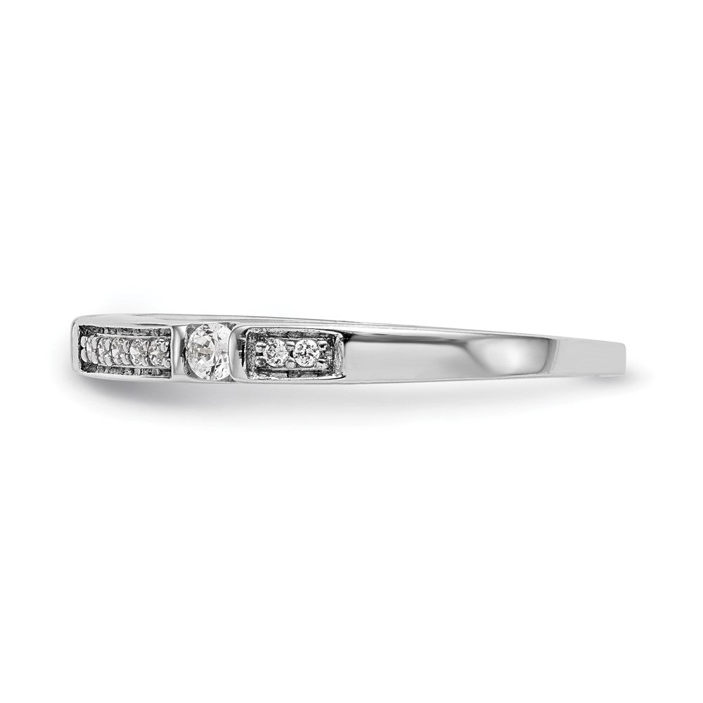 14K White Gold Real Diamond Band