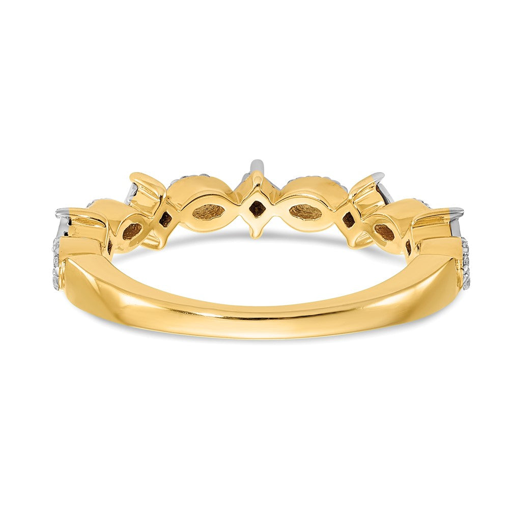 14K Yellow Gold Real Diamond Band